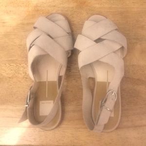 Beige Suede Sandals